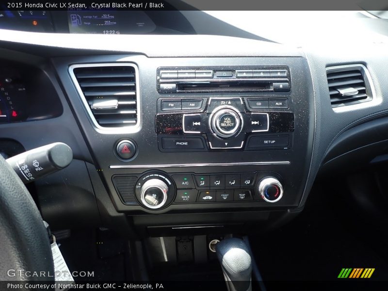 Crystal Black Pearl / Black 2015 Honda Civic LX Sedan