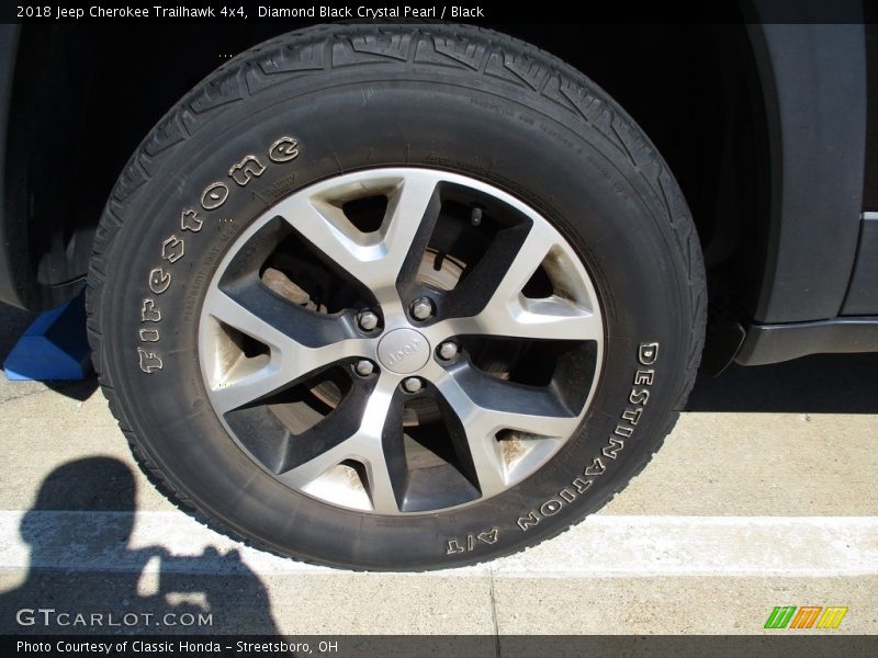 Diamond Black Crystal Pearl / Black 2018 Jeep Cherokee Trailhawk 4x4