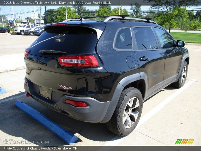 Diamond Black Crystal Pearl / Black 2018 Jeep Cherokee Trailhawk 4x4