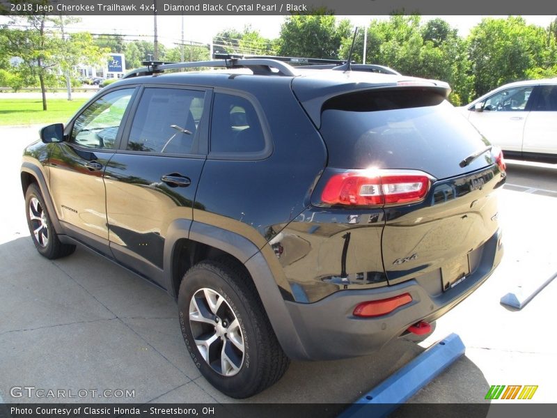 Diamond Black Crystal Pearl / Black 2018 Jeep Cherokee Trailhawk 4x4