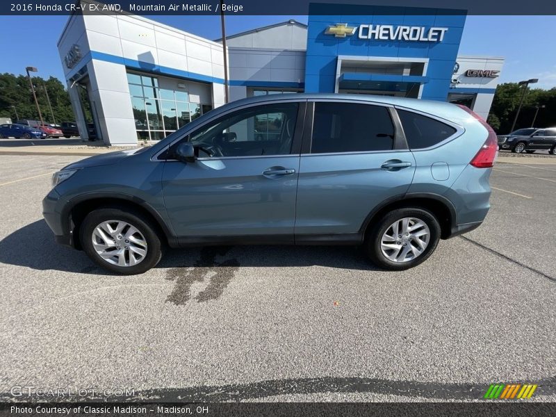 Mountain Air Metallic / Beige 2016 Honda CR-V EX AWD