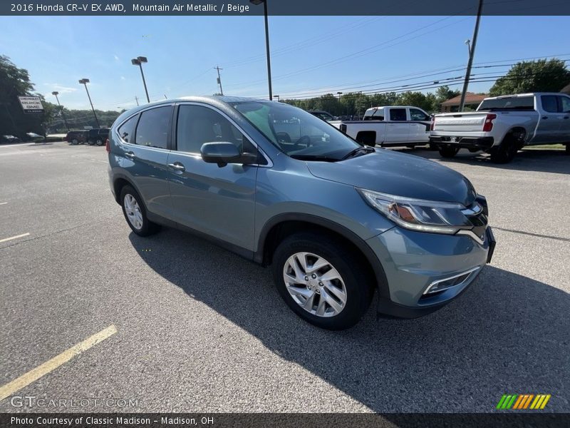 Mountain Air Metallic / Beige 2016 Honda CR-V EX AWD