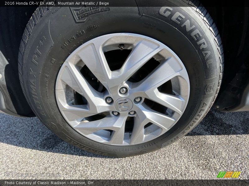 Mountain Air Metallic / Beige 2016 Honda CR-V EX AWD