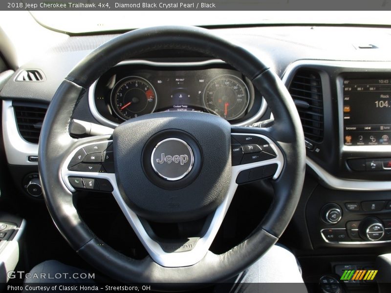 Diamond Black Crystal Pearl / Black 2018 Jeep Cherokee Trailhawk 4x4