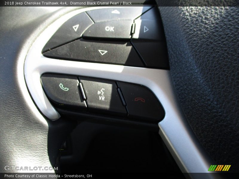 Diamond Black Crystal Pearl / Black 2018 Jeep Cherokee Trailhawk 4x4
