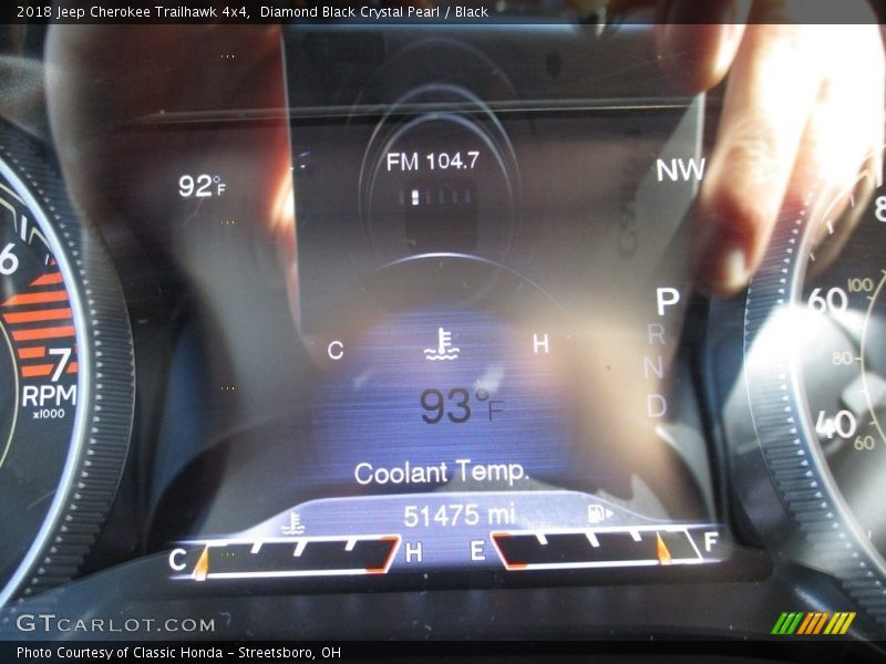 Diamond Black Crystal Pearl / Black 2018 Jeep Cherokee Trailhawk 4x4