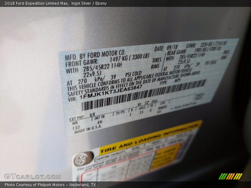 Ingot Silver / Ebony 2018 Ford Expedition Limited Max