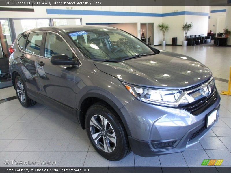 Modern Steel Metallic / Black 2018 Honda CR-V LX AWD