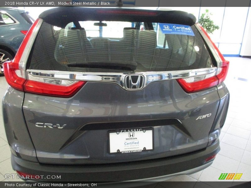 Modern Steel Metallic / Black 2018 Honda CR-V LX AWD