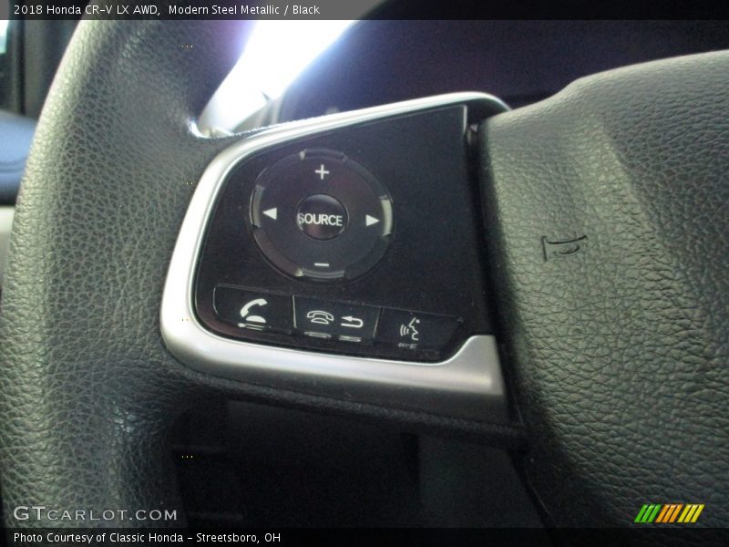 Modern Steel Metallic / Black 2018 Honda CR-V LX AWD