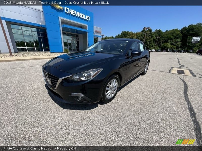 Deep Crystal Blue Mica / Black 2015 Mazda MAZDA3 i Touring 4 Door