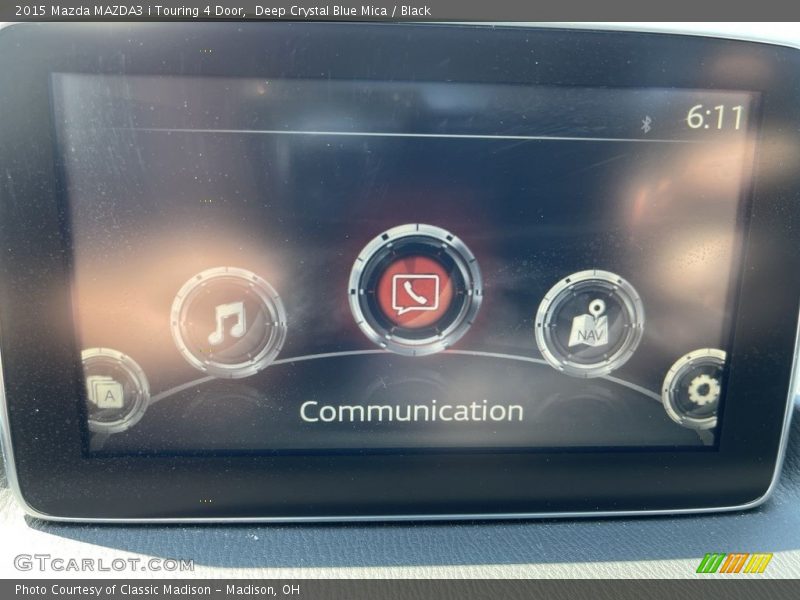 Deep Crystal Blue Mica / Black 2015 Mazda MAZDA3 i Touring 4 Door