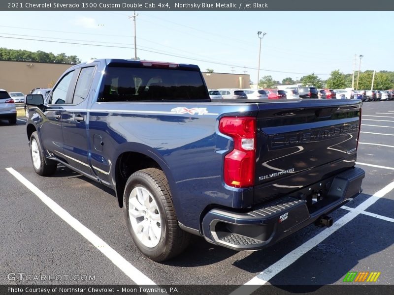 Northsky Blue Metallic / Jet Black 2021 Chevrolet Silverado 1500 Custom Double Cab 4x4