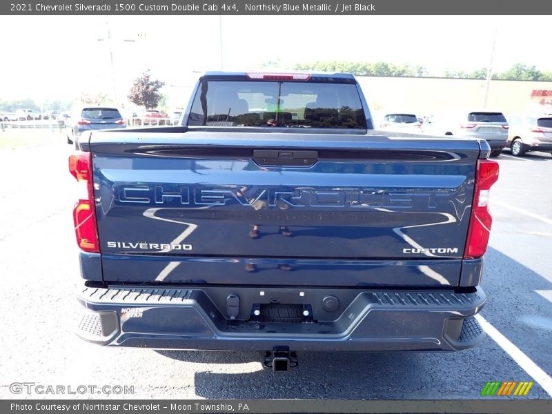 Northsky Blue Metallic / Jet Black 2021 Chevrolet Silverado 1500 Custom Double Cab 4x4