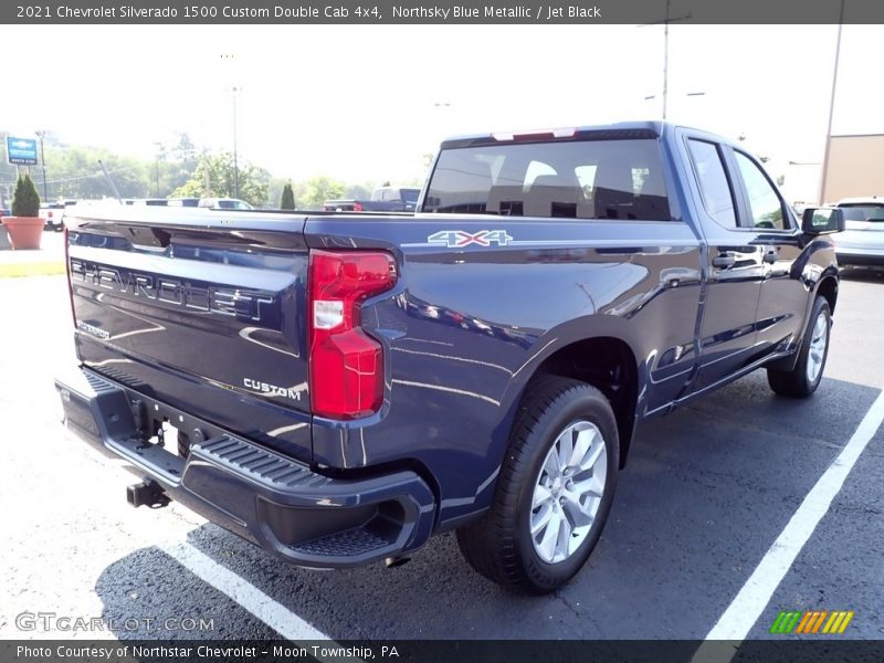 Northsky Blue Metallic / Jet Black 2021 Chevrolet Silverado 1500 Custom Double Cab 4x4