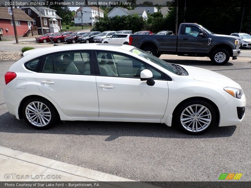 Satin White Pearl / Ivory 2012 Subaru Impreza 2.0i Premium 5 Door