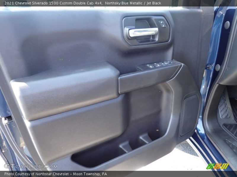Northsky Blue Metallic / Jet Black 2021 Chevrolet Silverado 1500 Custom Double Cab 4x4