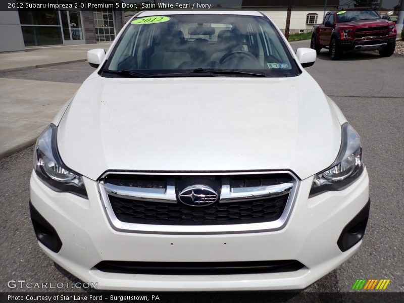 Satin White Pearl / Ivory 2012 Subaru Impreza 2.0i Premium 5 Door