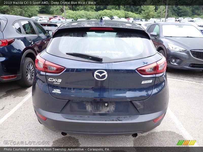 Deep Crystal Blue Mica / Black 2019 Mazda CX-3 Sport AWD