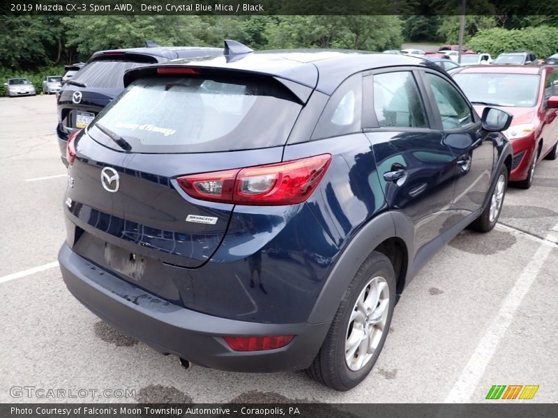 Deep Crystal Blue Mica / Black 2019 Mazda CX-3 Sport AWD