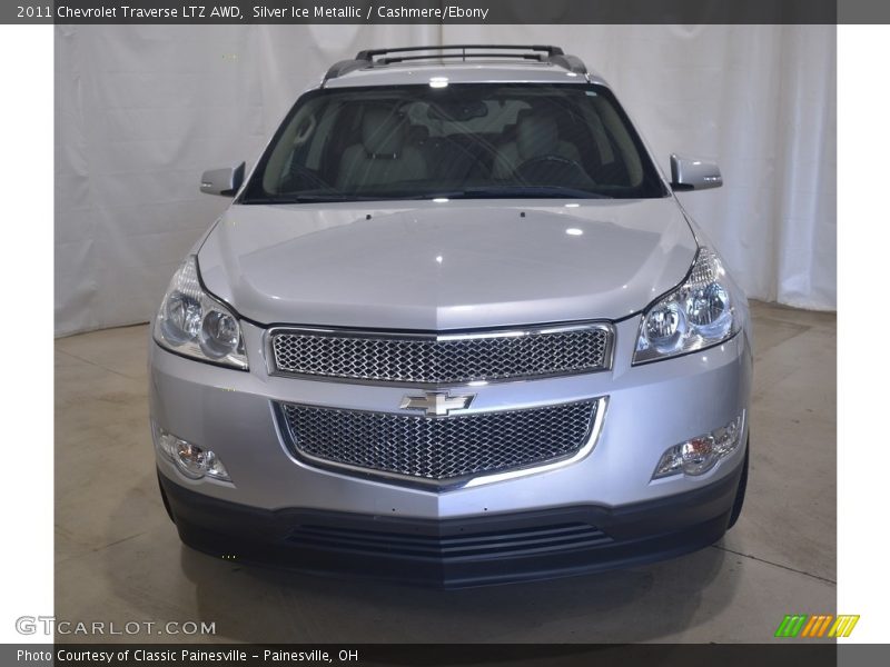 Silver Ice Metallic / Cashmere/Ebony 2011 Chevrolet Traverse LTZ AWD