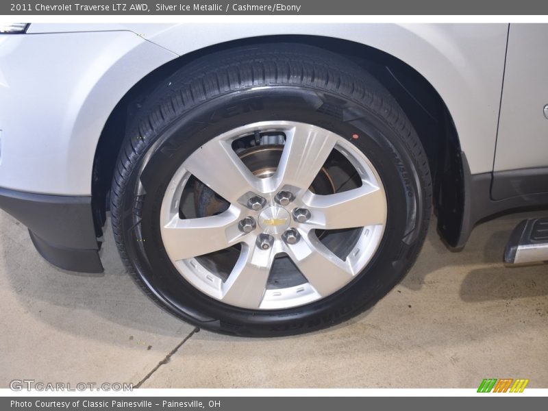 Silver Ice Metallic / Cashmere/Ebony 2011 Chevrolet Traverse LTZ AWD