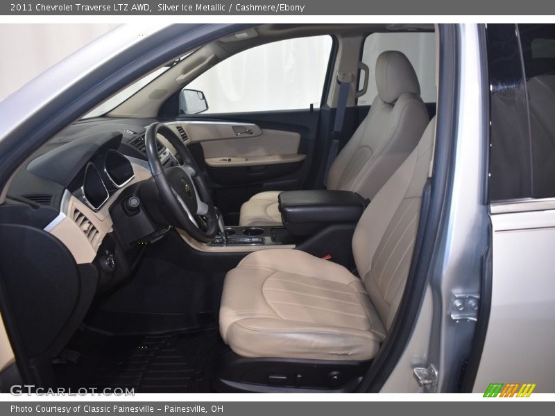 Silver Ice Metallic / Cashmere/Ebony 2011 Chevrolet Traverse LTZ AWD