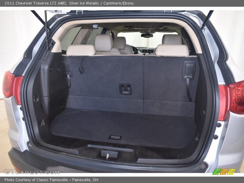 Silver Ice Metallic / Cashmere/Ebony 2011 Chevrolet Traverse LTZ AWD