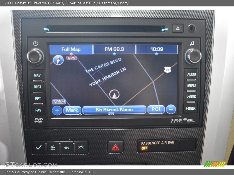 Silver Ice Metallic / Cashmere/Ebony 2011 Chevrolet Traverse LTZ AWD