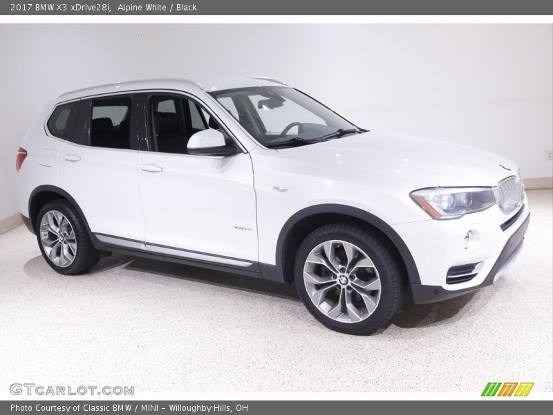 Alpine White / Black 2017 BMW X3 xDrive28i