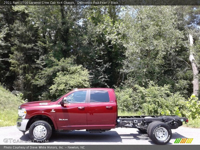 Delmonico Red Pearl / Black 2021 Ram 3500 Laramie Crew Cab 4x4 Chassis