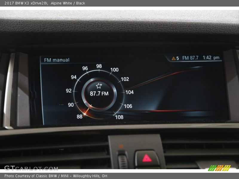 Alpine White / Black 2017 BMW X3 xDrive28i