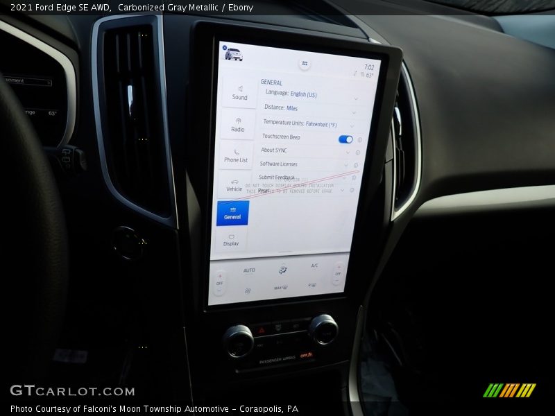 Carbonized Gray Metallic / Ebony 2021 Ford Edge SE AWD