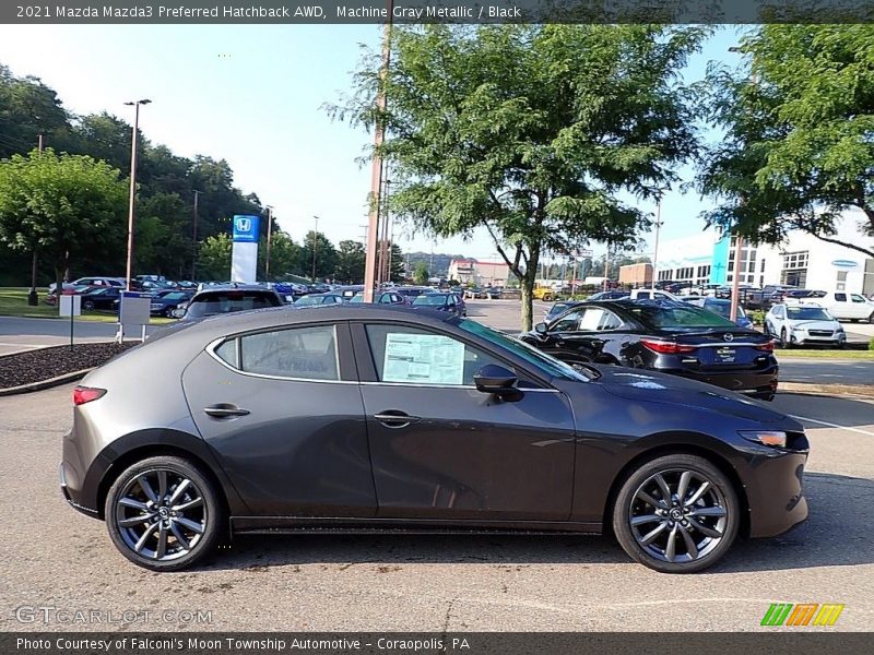 Machine Gray Metallic / Black 2021 Mazda Mazda3 Preferred Hatchback AWD