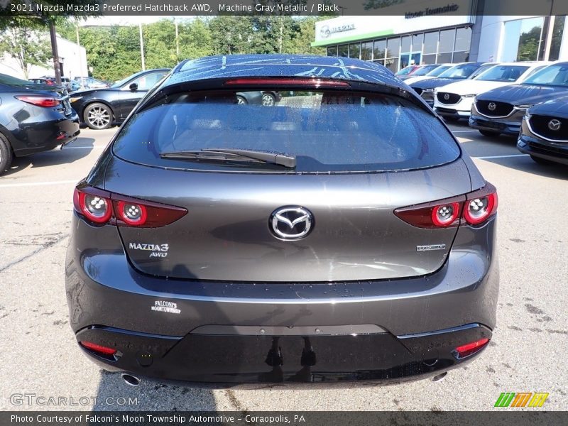 Machine Gray Metallic / Black 2021 Mazda Mazda3 Preferred Hatchback AWD