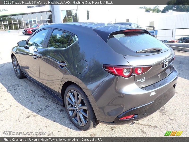 Machine Gray Metallic / Black 2021 Mazda Mazda3 Preferred Hatchback AWD