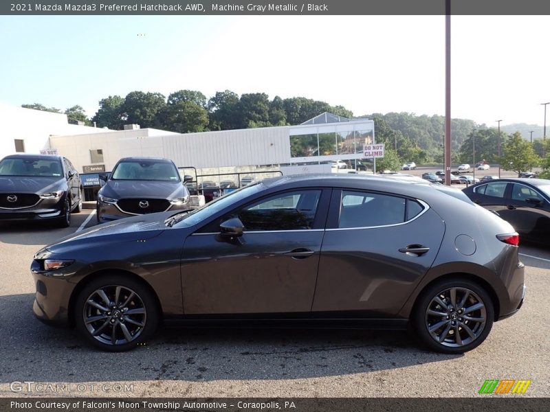 Machine Gray Metallic / Black 2021 Mazda Mazda3 Preferred Hatchback AWD