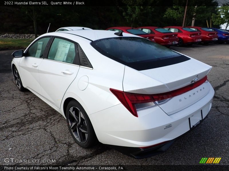 Quartz White / Black 2022 Hyundai Elantra SEL