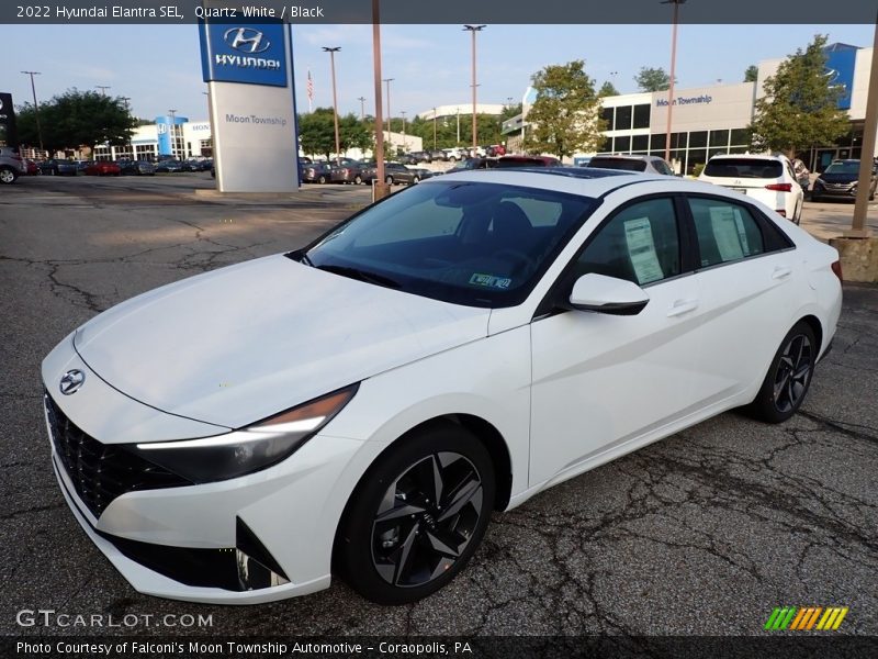 Quartz White / Black 2022 Hyundai Elantra SEL