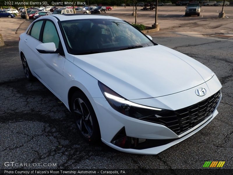 Quartz White / Black 2022 Hyundai Elantra SEL