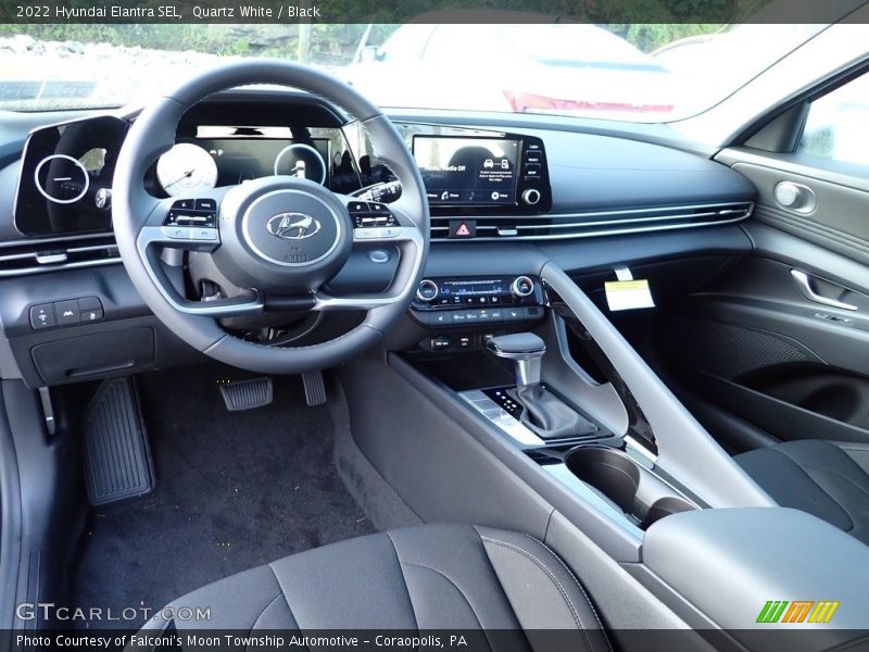 Quartz White / Black 2022 Hyundai Elantra SEL