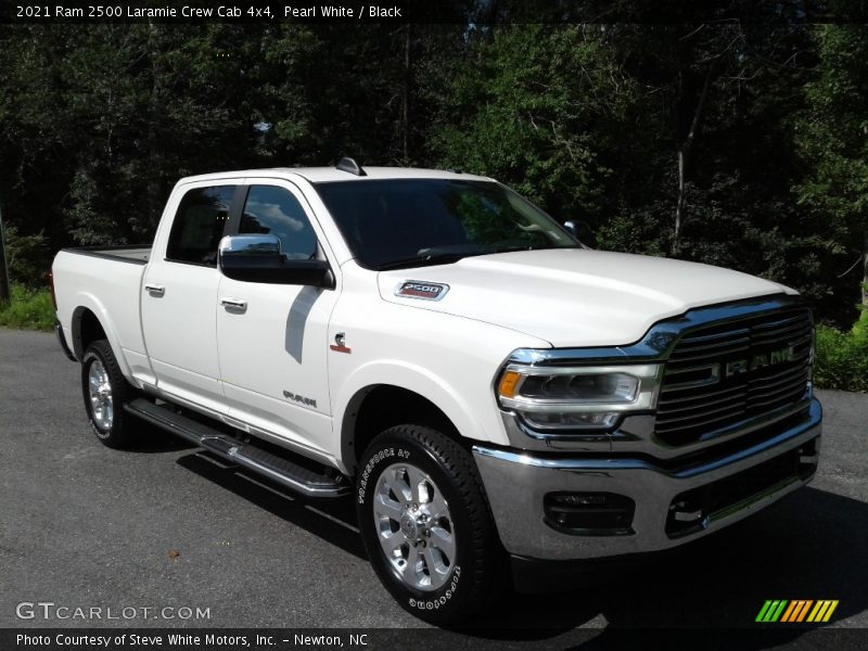 Pearl White / Black 2021 Ram 2500 Laramie Crew Cab 4x4