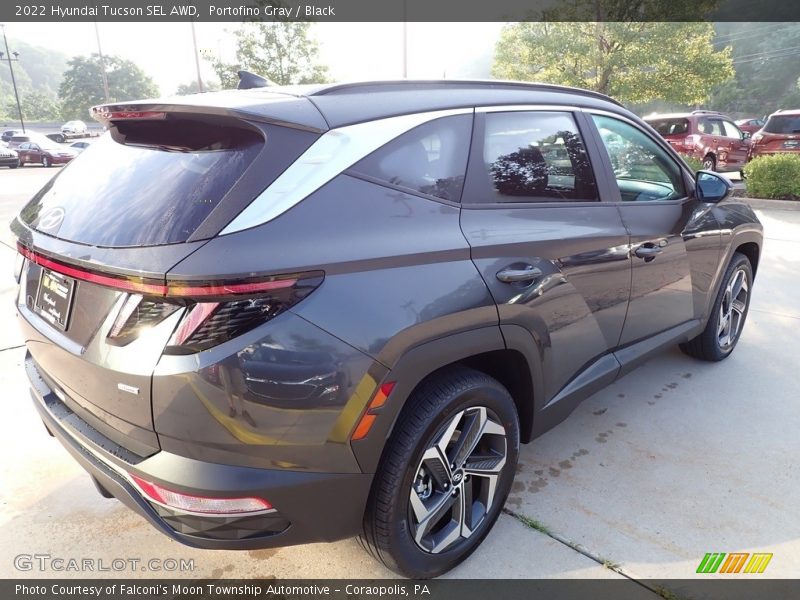 Portofino Gray / Black 2022 Hyundai Tucson SEL AWD