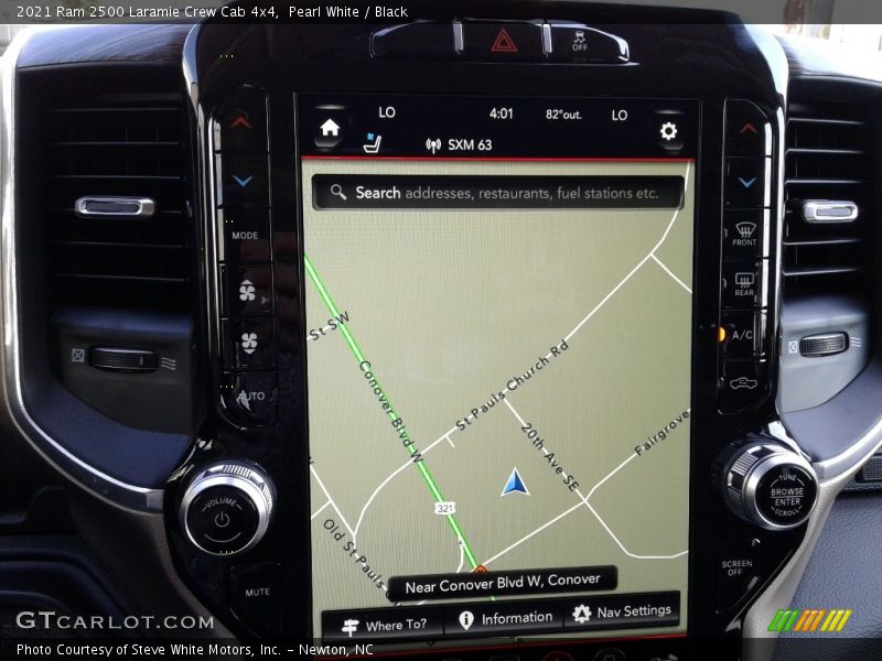 Pearl White / Black 2021 Ram 2500 Laramie Crew Cab 4x4