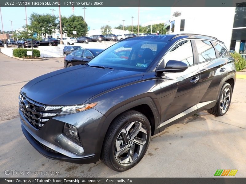 Portofino Gray / Black 2022 Hyundai Tucson SEL AWD