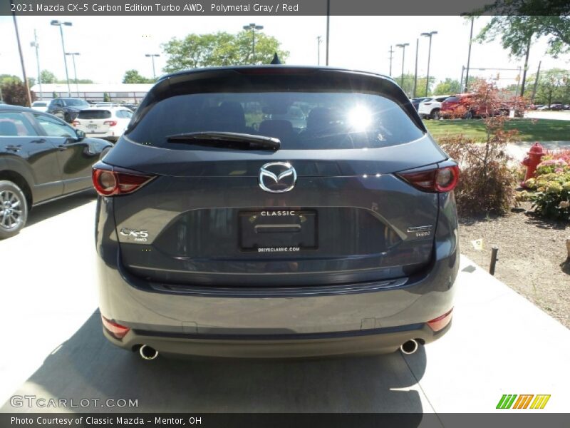 Polymetal Gray / Red 2021 Mazda CX-5 Carbon Edition Turbo AWD