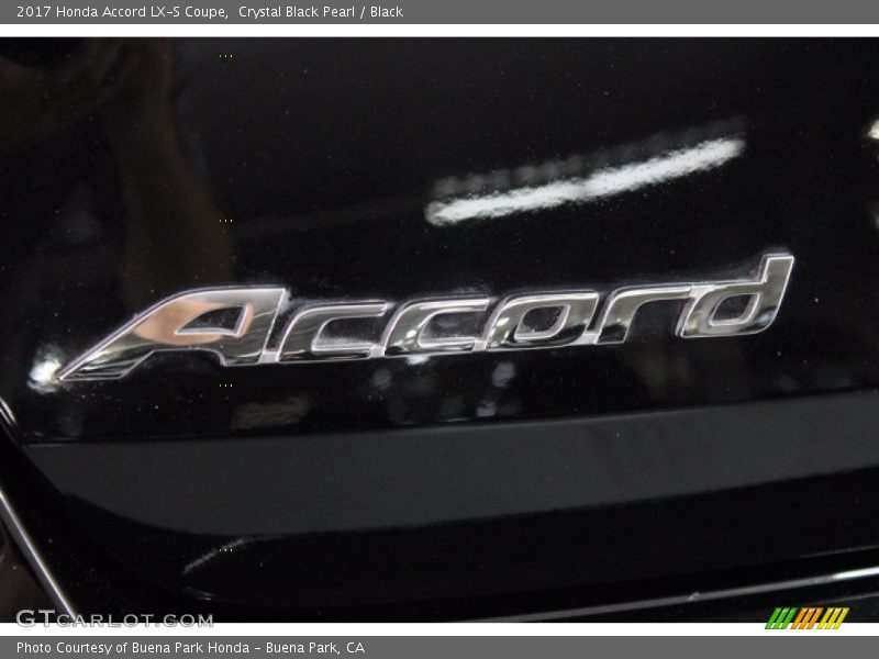 Crystal Black Pearl / Black 2017 Honda Accord LX-S Coupe