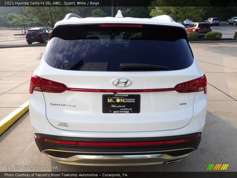 Quartz White / Beige 2021 Hyundai Santa Fe SEL AWD