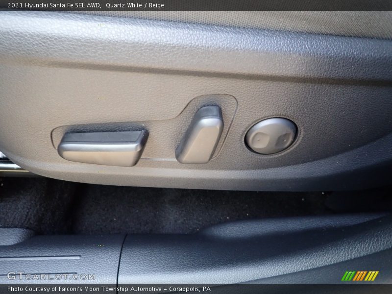 Quartz White / Beige 2021 Hyundai Santa Fe SEL AWD