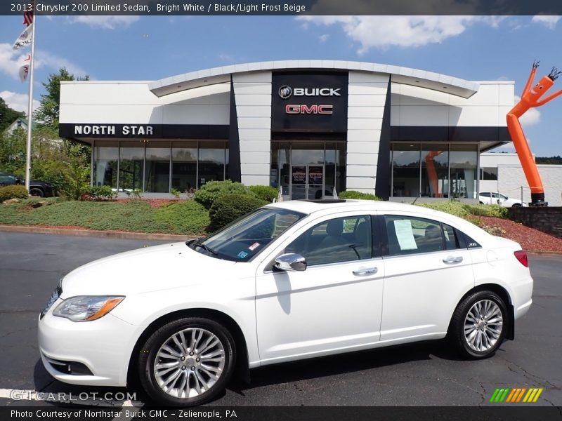 Bright White / Black/Light Frost Beige 2013 Chrysler 200 Limited Sedan
